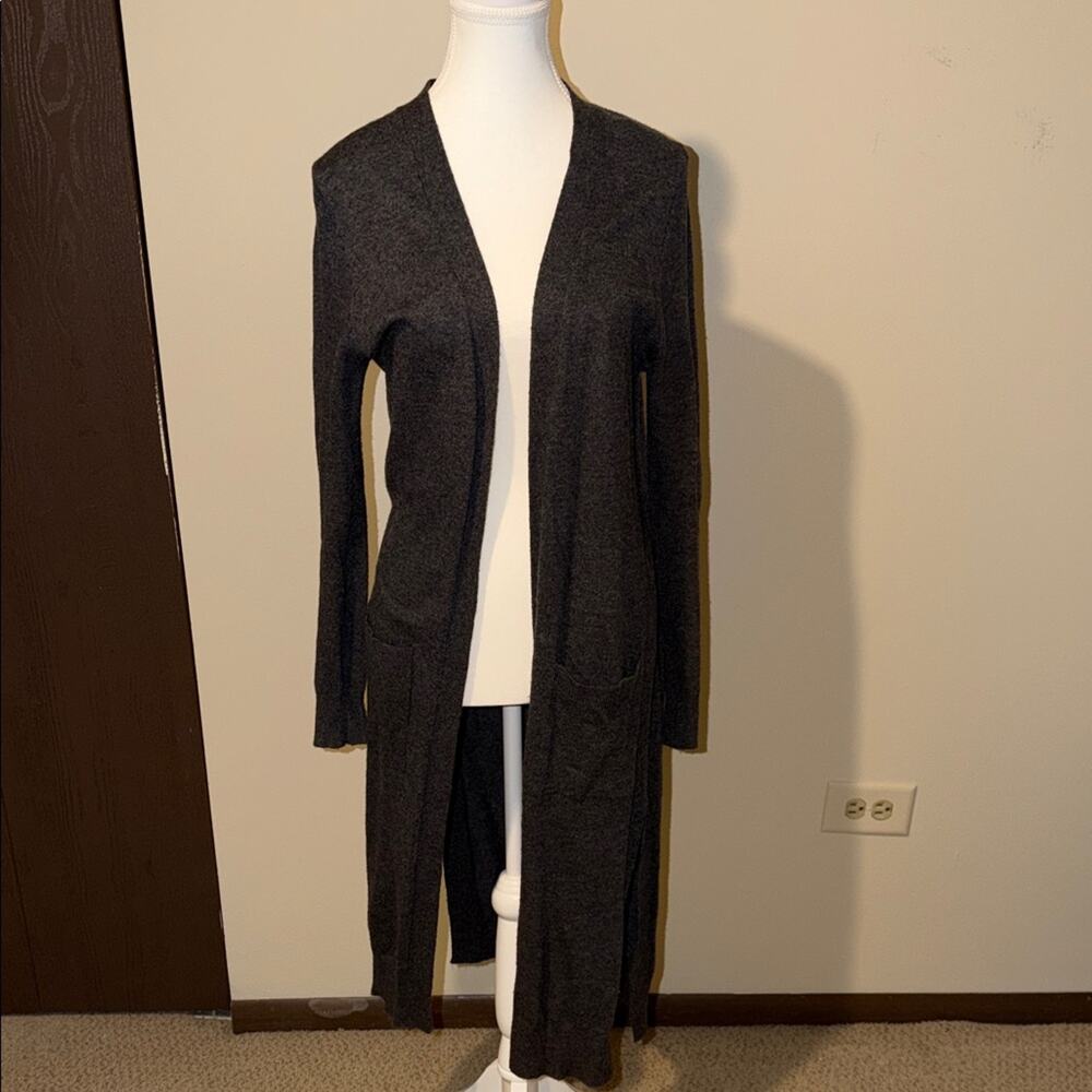 Matty M Dark Gray Open Cardigan - size small